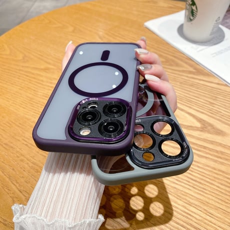 ナチュラルチタン iPhone15pro/15promaxケース ブラックチタン Magsafe対応 iPhone14/13proカバー  高級感 耐久性耐衝撃[M3571]