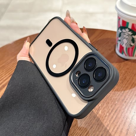 レンズ保護 iPhone16pro/15promaxケース Magsafe対応 耐衝撃加工 アイフォン14pro/13/promax/12カバー 黄ばまない 高品質 耐久性ある[M4903]