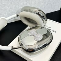 ジュエリーリボン AirPodsMaxケース 光沢感メッキ エアーポッズマックスカバー かわいい おしゃれ 女子力高い ギフトにおすすめ[M4868]