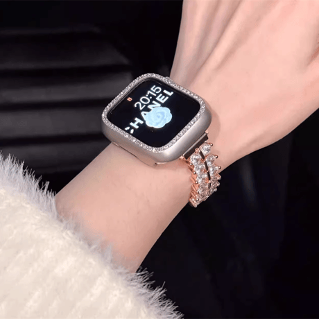 豪華ダイヤ AppleWatch Serise 10バンド 高級感 金属 アップルウォッチ Ultra2/1/SE/Series9/8/7/6/5/4/3/2/1  丈夫 おしゃれ[M4888]