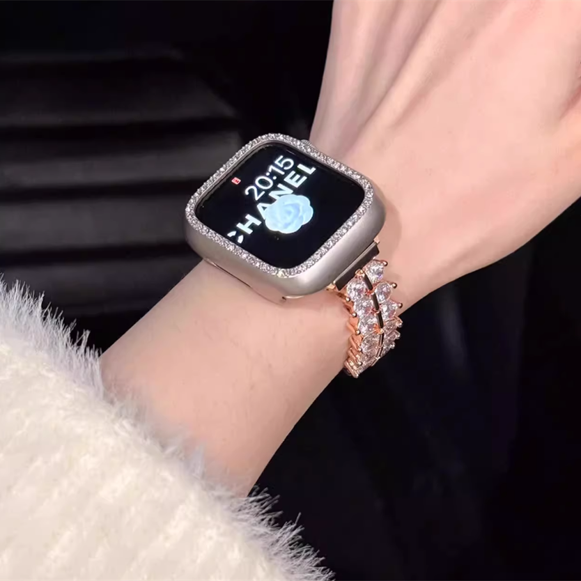 豪華ダイヤ AppleWatch Serise 10バンド 高級感 金属 アップル 豪華ダイヤ AppleWatch Serise 10バンド 高級感 金属 アップル
