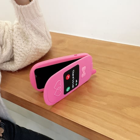 鏡付携帯デザイン iphone15/15Proケース  スクリーン保護 ピンク iphone14/13pro/12/11カバー 高品質シリコン スタンド 多機能 プレゼント[M3772]