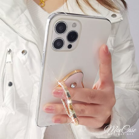 ジュエリーリンゴ スマホリング スタンド キラキラオシャレ かわいい 360度回転可能 高品質 使いやすい 男女兼用 ギフトにおすすめ[M2847]