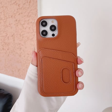 ICカード入れ2個 iPhone14/15proケース レザー高級感アイフォン13/12proカバー 男女向け 高品質 ギフトにおすすめ[M2901]