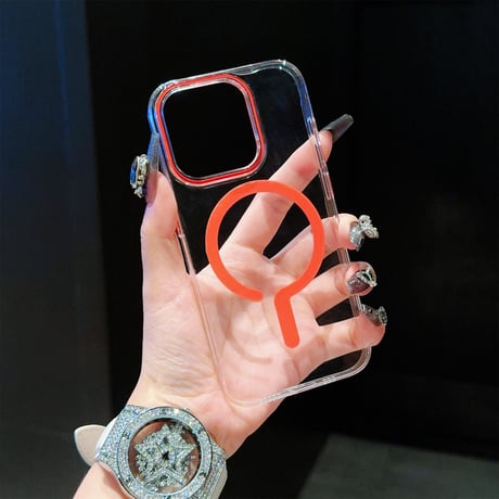 iPhone15pro/15promaxケース magsafe対応 高透明 iPhone14pro/13promax/12カバー 黄ばまない シンプル [M4298]