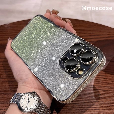 キラキラ iPhone15/15plus/15proケース オシャレ ラメ入り iPhone14/13proカバー  カメラ保護カバー付 綺麗 女子力アップ [M3560]