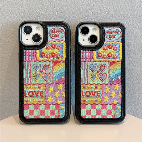 刺繡 iPhone15/15proケース 可愛い アイフォン14Pro/13proカバー 高級感 秋冬人気 シック 女子力アップ [M3516]