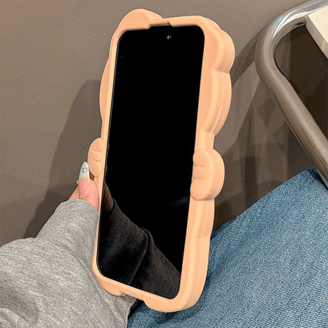 シリコン熊 iPhone15/15proケース 耐衝撃 iPhone14/13pro/12ケース ギフトに最適[M4256]