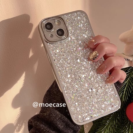 キラキラ眩しい iPhone15/15Proケース グリッター iPhone14/13promaxケース きれい お洒落女子におすすめ [M3794]