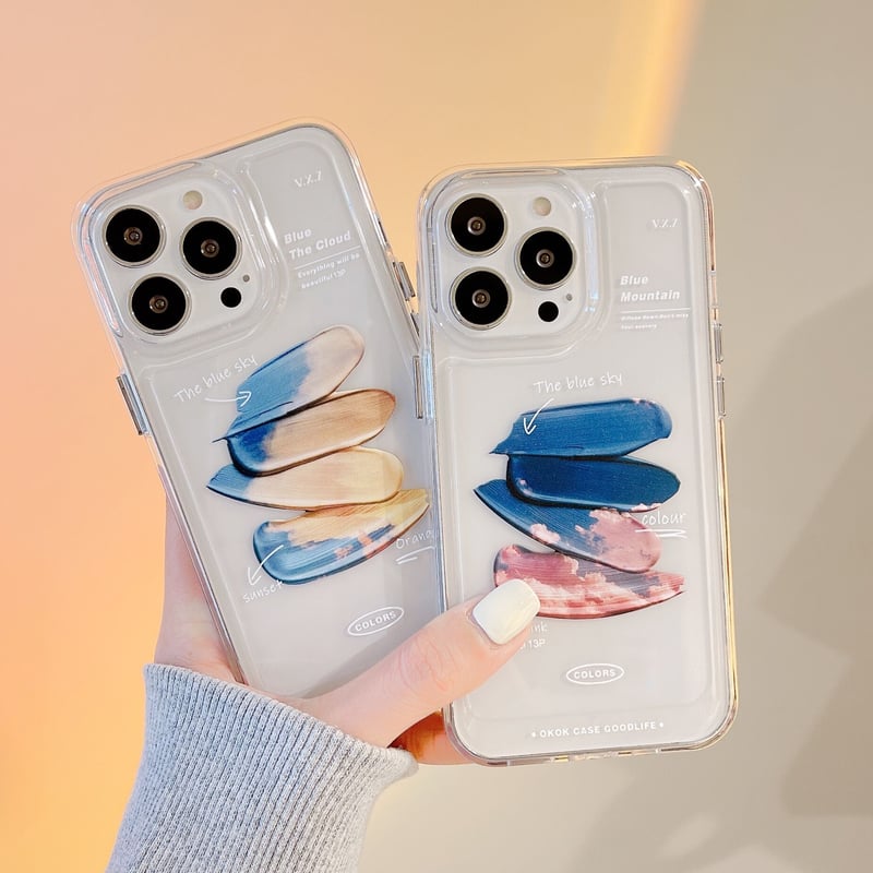 ペイント雲柄 iphone13proケース カラフル 高透明 アイフォン ペイント雲柄 iphone13proケース カラフル 高透明 アイフォン