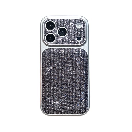 キラキラグリッター iPhone17Pro/17ケース クリスタルストラップ iPhone17promax/16/15proケース  大人可愛い カメラカバー付[M5892]