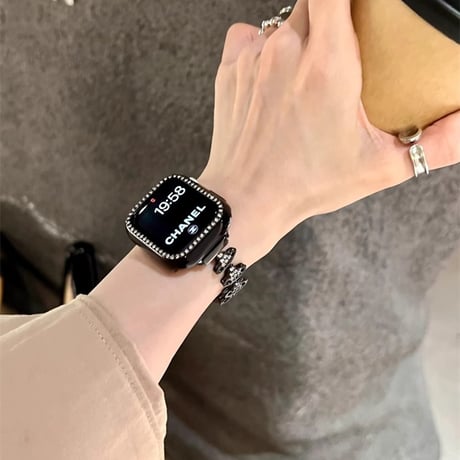 ジュエリー Applewatchベルト 高級感 Ultra2/1/SE(第2/1世代)/Series9/8/7/6/5/4/3/2/1アップルウォッチバンド おしゃれ[M4602]