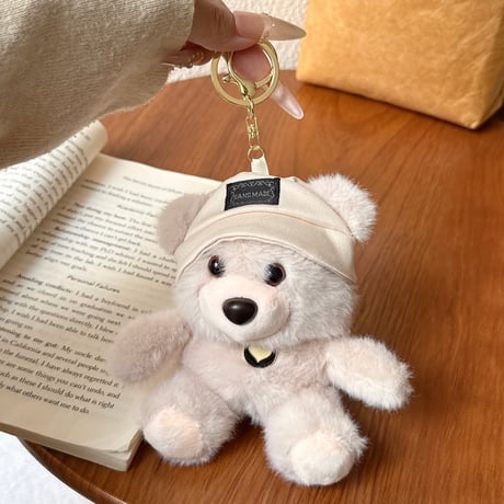 くまぬいぐるみ Airpods Pro3ケース ギフトにおすすめ Airpods4/3カバー pro2/Pro1ケース キーホルダー付 可愛い ふわふわ  [M6421]