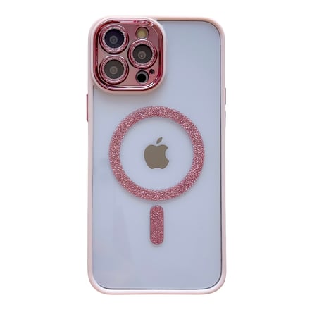 キラキラカメラカバー iPhone15/15proケース MagSafe お洒落iphone14/13/12proケース 女子力アップ 黄ばまないクリアケース[M3756]