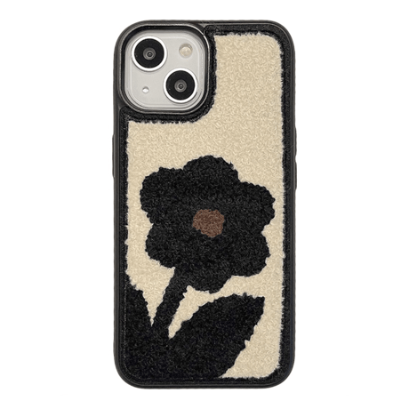 刺繡 iPhone15/15Proケース 花柄  iPhone14/13proカバー 高級感 秋冬トレンド 手触りいい[M3578]