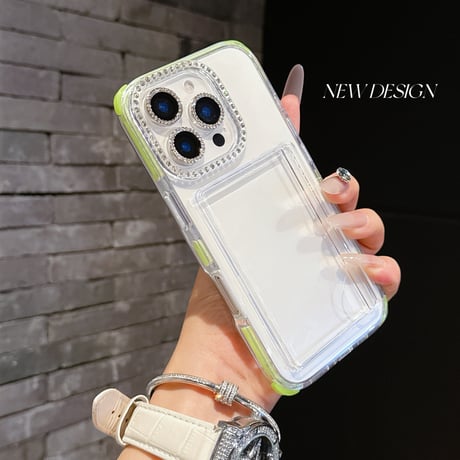 ジュエリー カード収納 iPhone16Pro/16ケース クリア iPhone15pro/14pro/13カバー シンプル風 おしゃれ 丈夫 [M5170]