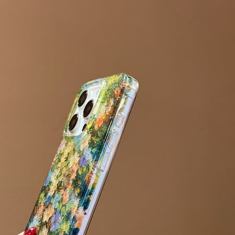 春におすすめ iPhone16pro/16ケース 花柄 ラメ入り iPhone15pro/14/13promaxケース かわいい 女子力アップ [M5075]