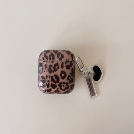アニマル柄 Airpods 4ケース ヒョウ柄 Airpodspro2/proカバー Airpods3/2 リング/ハートチャーム 秋冬に人気[M4778]