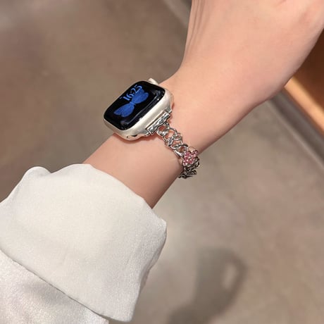 オシャレ花 AppleWatchバンド エレガント メタル アップルウォッチSeries11/10/9 ベルト Ultra3/2/1  SE3/2/1 高品質高級感 [M5783]