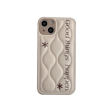 ダウン iPhone14/14Proケース 淡色  iPhone13/12/11カバー オシャレ 手触りいい カメラカバー ギフトにおすすめ[M2671]