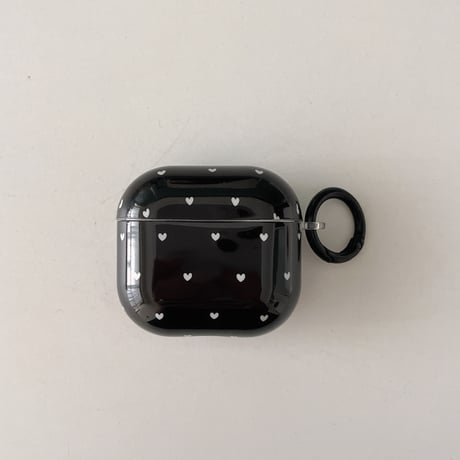ハート柄 Airpods 4ケース リボンキーホルダーとリング付 Airpods3/Pro2ケース airpodsproカバー 可愛い 女子力高い[M5093]