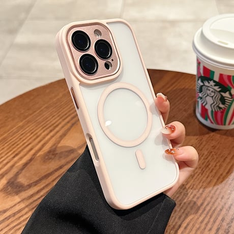 レンズ保護 iPhone16pro/15promaxケース Magsafe対応 耐衝撃加工 アイフォン14pro/13/promax/12カバー 黄ばまない 高品質 耐久性ある[M4903]