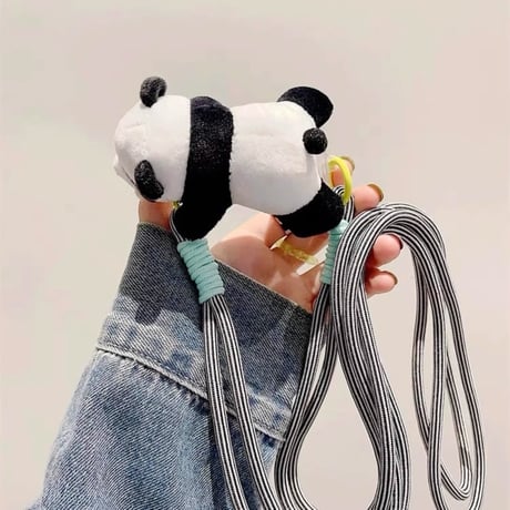 Pandaショルダーストラップ 肩掛け紐  落下防止 かわいい 全機種対応 取り付け簡単 ギフトにおすすめ[M3723]