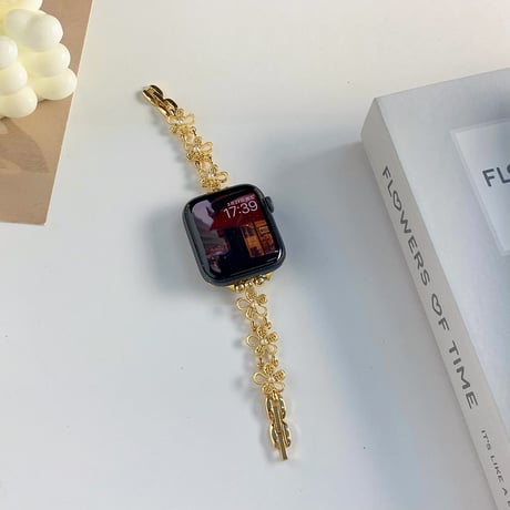 バレェ風花  AppleWatchバンド メタル AppleWatchベルト Series 11/10/9/8 SE3/2  Ultra3/2/1 高級感高品質 エレガント[M6245]