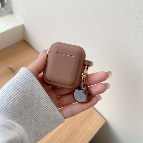 シリコン Airpods4ケース 豹柄キーホルダー付 Airpodspro2カバー Airpods3/2 指紋防止 可愛い[M4913]
