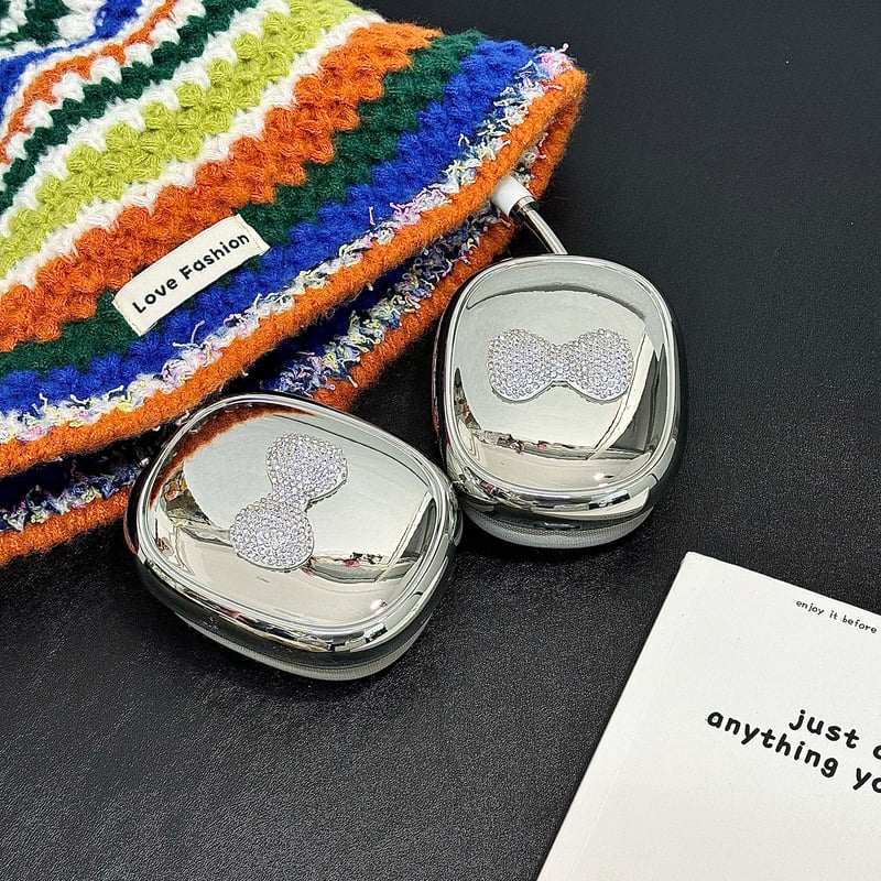 ジュエリーリボン AirPodsMaxケース 光沢感メッキ エアーポッズ