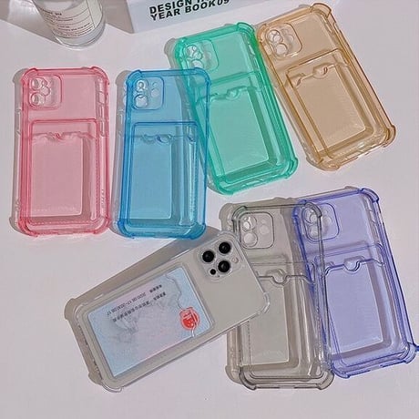 カード収納 背面ポケット iphone15/14proケース 薄型透明iphone13/12/11proカバー  耐衝撃頑丈 軽量 M575