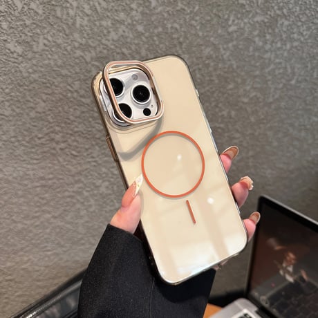 薄型軽量 iPhone16pro/16promaxカバー スタンド付 Magsafe対応 iPhone15pro/14/13カバー 高透明 黄ばまない[M5395]