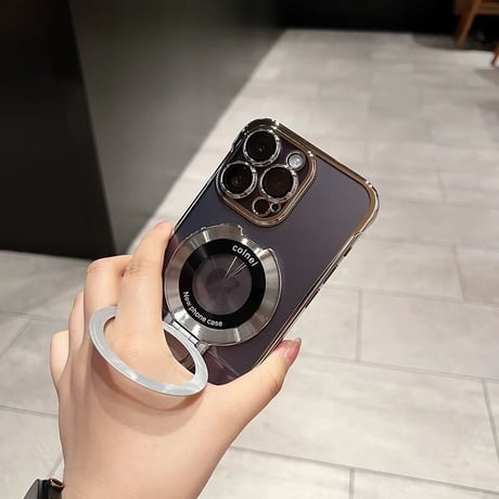MagSafeリング iPhone15Pro/15ProMaxケース  耐久性 黄ばまない 薄型軽量 iPhone14/12/13Proカバー [M3552]