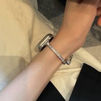 メタルダイヤモンド アップルウォッチバンド ブレスレット風  AppleWatch Series11/10/9/8 SE3/2 40/41/42mm 輝く [M6314]