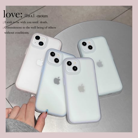 指紋防止 半透明 iPhone15/15proケース マット 淡色系 iPhone14pro/13promaxカバー 夏に人気 [M4516]