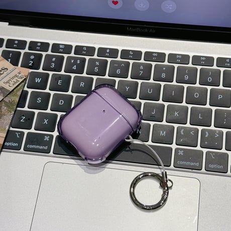 黄ばまない Airpods 4ケース リング付 高透明 AirpodsPro2ケース  シンプル風  airpods3カバー お揃い 全面保護 6色お揃い [M4769]
