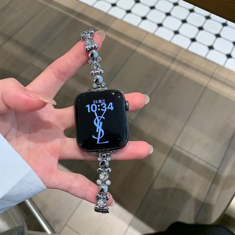 高級感ダイヤ AppleWatchバンド おしゃれ金属 アップルウォッチバンド Series10/9 Ultra series8 7 6 5 4  3 2 SE SE2 高品質 人気[M5319]