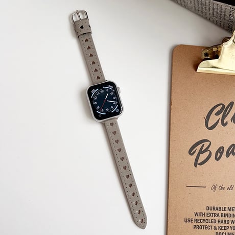 本革 Apple watchベルト 透かし彫り ハート アップルウォッチバンド Ultra series8 7 6 5 4  3 2 SE SE2 高品質高級感[M4885]