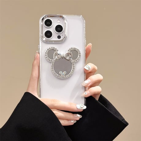 ジュエリーミラー iPhone16/16Proケース 透明 iPhone15/14plus/12カバー おしゃれ 人気品 [M4612]