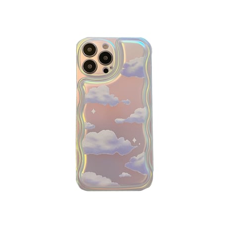 曇り空 iphone14/13proケース 光る アイフォン12/11promaxカバー  オシャレ  頑丈 光によって変色[M2073]