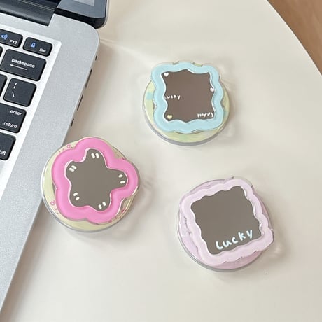ミラー スマホグリップ スタンド マグネット式タイプ 便利  可愛い 耐久性ある ギフトに最適 夏秋に人気 [M5476]