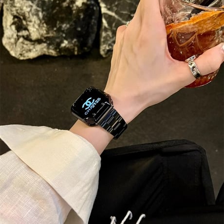 アップルウォッチ バンドベルト ステンレス鋼 高級感 AppleWatch hand Ultra2/1/SE2/1/Series9/8/7/6/5/4/3/2/1 おしゃれ[M4643]