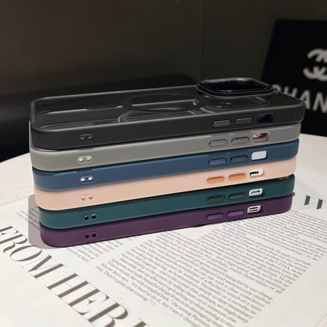 MagSafe対応 iPhone15Pro/15Plusケース シンプル iPhone14/13Proクリアカバー お揃い 持ち運びやすい[M3892]