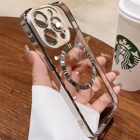 カメラ保護 iPhone16Pro/15ProMaxケース 高級感耐衝撃 MagSafe対応 クリアiPhone14/13Proカバー 耐久性 頑丈 高透明感[M3577]