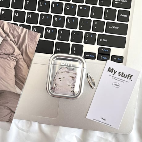 【Airpods4】犬ちゃん AirPodsPro2/Airpods3ケース シルバーカラー airpods3/2ケース かわいい ギフトにおすすめ[M3920]