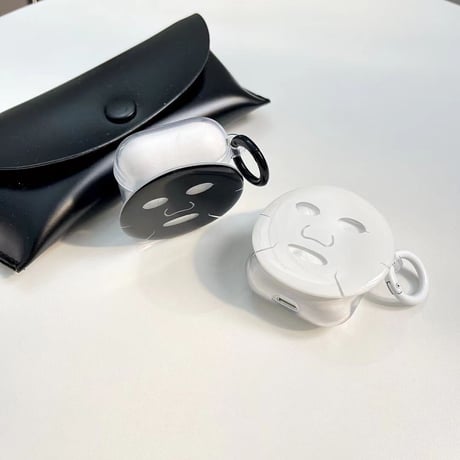 シートマスク airpods3/proケース  可愛いクリア エアーポッズカバー  リング付き お揃い人気品[M2004]