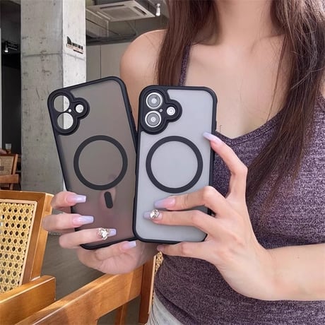 指紋防止 iPhone16Pro/16Promaxケース MagSafe対応 iPhone15Pro/14Pro/13カバー シンプル マット [M4581]