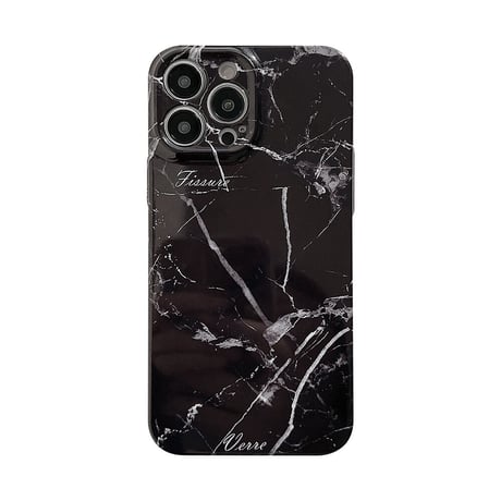 大理石柄 iPhone14pro/14promaxケース 艶あり iPhone13pro/12/11promaxカバー 男女お揃い 頑丈 高品質 ハードケース[M3268]