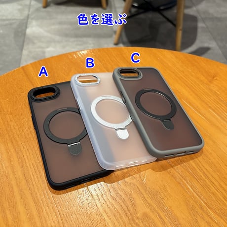 iPhone16eケース 高品質耐衝撃 Magsafeリングスタンド iPhone16Promax/15pro/14ケース 指紋防止 多機能 耐久性ある  [M5210]