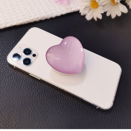 ハート型 スマホグリップ   伸び縮み式 オシャレキラキラ 透明グリップトーク  スマホリング  落下防止 卓上スタンド機能 可愛い  綺麗M1455